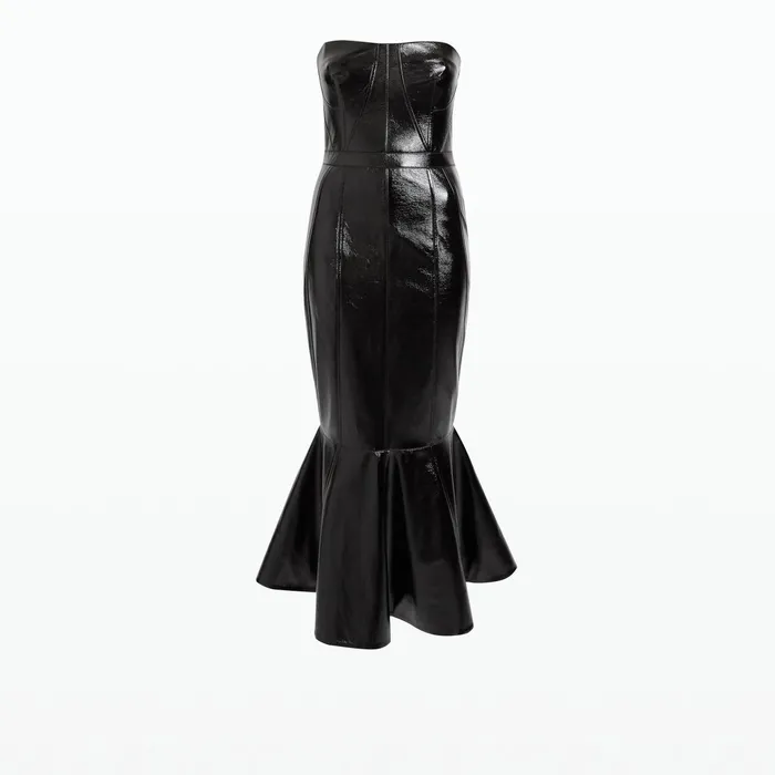 Safiyaa Hensley Black Midi Dress Women Dresses