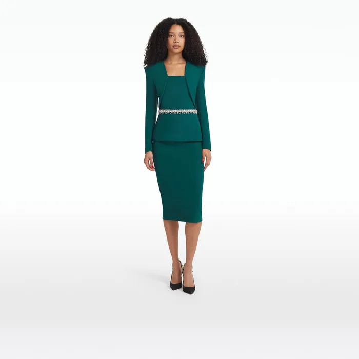 Safiyaa Hokoku Alpine Green Skirt Women Skirts