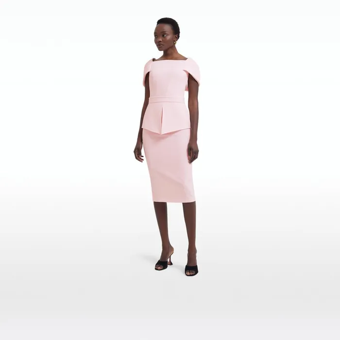 Safiyaa Hokoku Barely Pink Skirt Women Skirts