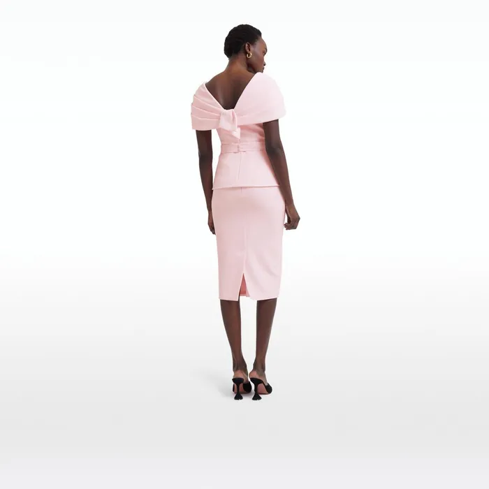Safiyaa Hokoku Barely Pink Skirt Women Skirts