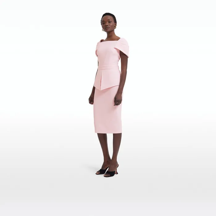 Safiyaa Hokoku Barely Pink Skirt Women Skirts