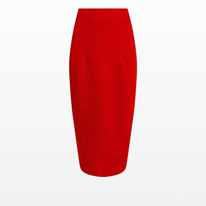 Safiyaa Hokoku Cherry Red Skirt Women Skirts