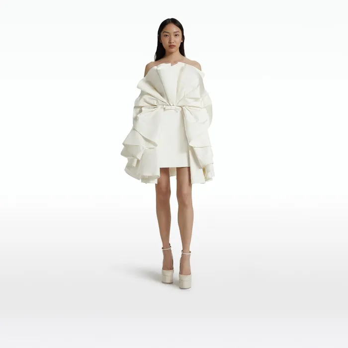 Safiyaa Iona Ivory Short Dress Women Dresses