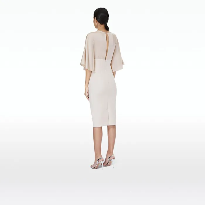 Safiyaa Ionie White Sand Midi Dress Women Dresses