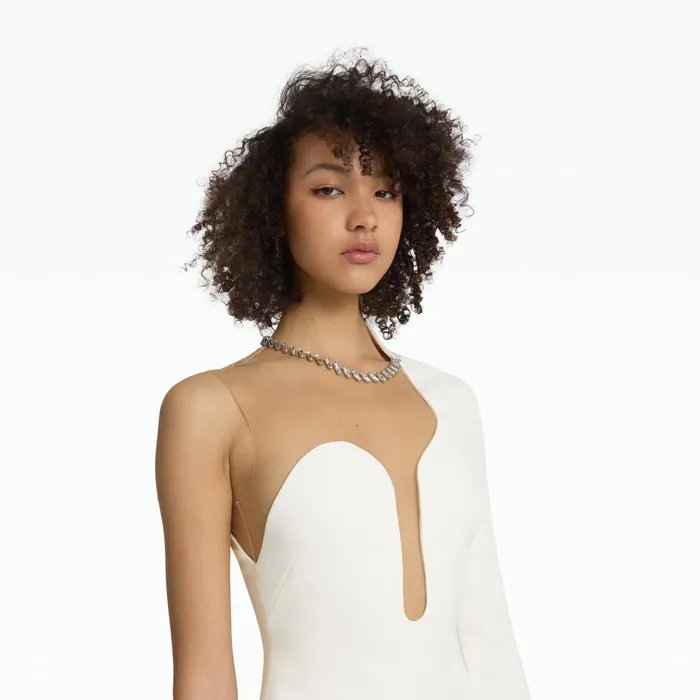 Safiyaa Jalia Ivory Short Dress Women Dresses