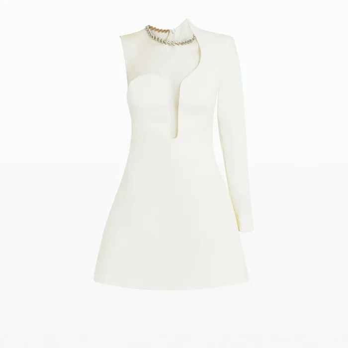 Safiyaa Jalia Ivory Short Dress Women Dresses
