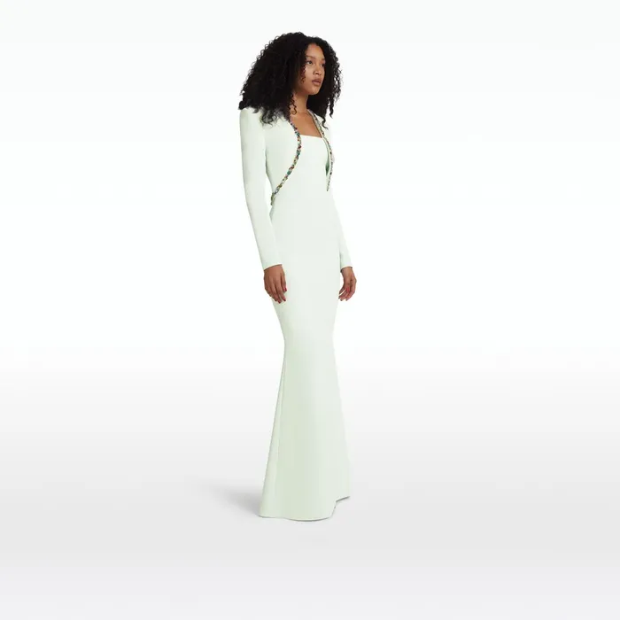 Safiyaa Jana Spearmint Long Dress Women Dresses