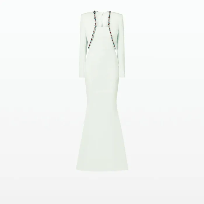 Safiyaa Jana Spearmint Long Dress Women Dresses