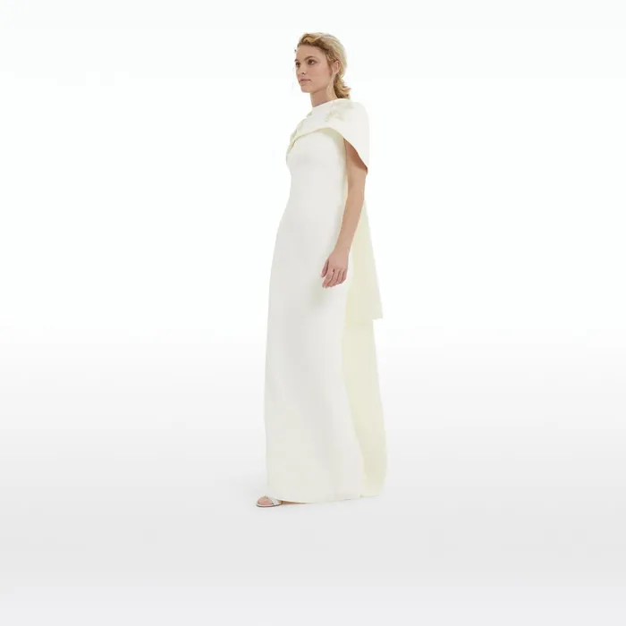 Safiyaa Kalika Curled Leaf Embroidered Long Dress Women Dresses