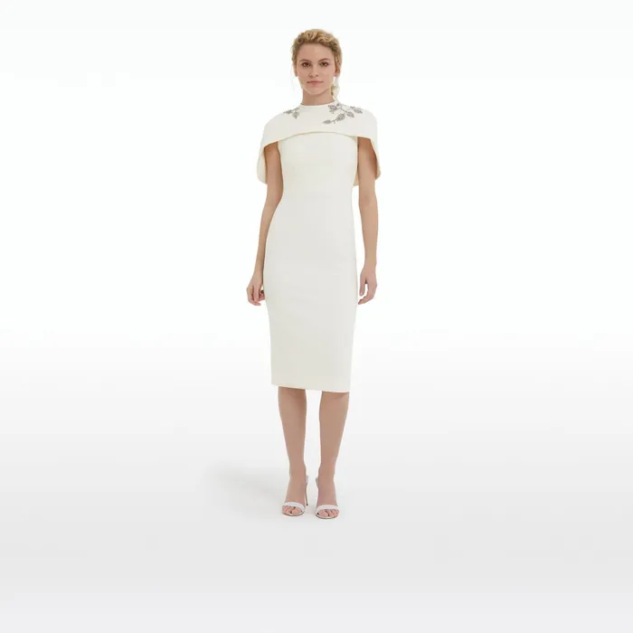 Safiyaa Kalika Flower Bud Embroidered Midi Dress Women Dresses