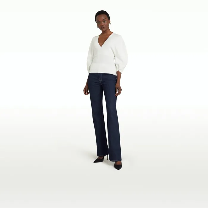 Safiyaa Kamali Ivory Knit Top Women Knitwear