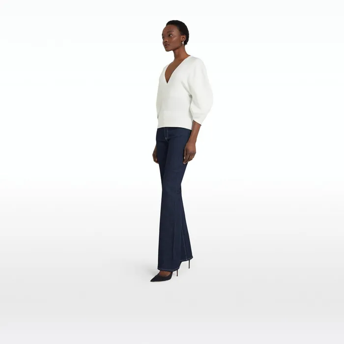 Safiyaa Kamali Ivory Knit Top Women Knitwear
