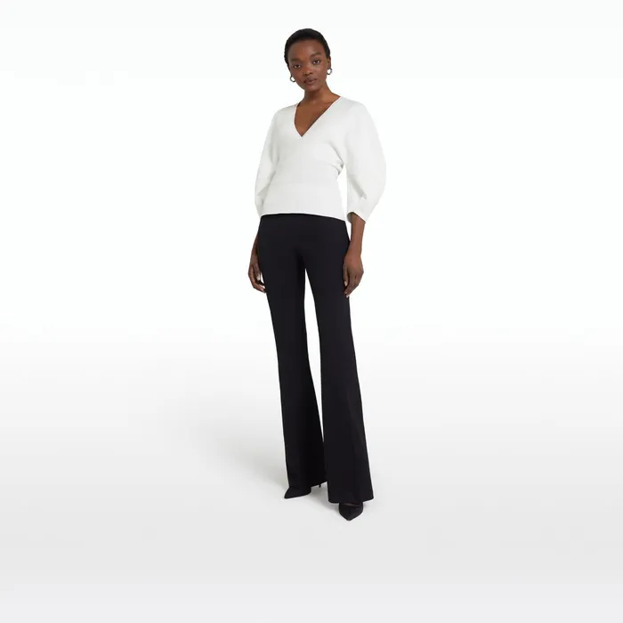 Safiyaa Kamali Ivory Knit Top Women Knitwear