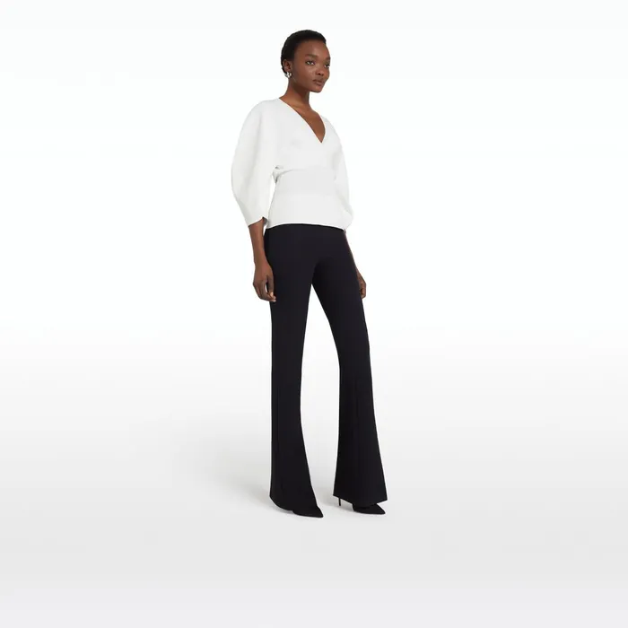 Safiyaa Kamali Ivory Knit Top Women Knitwear