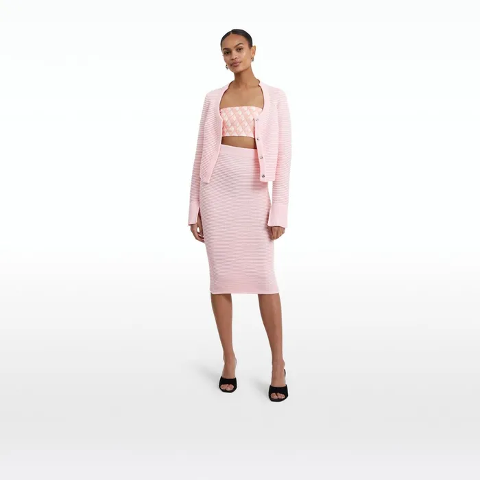 Safiyaa Karlotta Rosa Crochet Jacket Women Knitwear