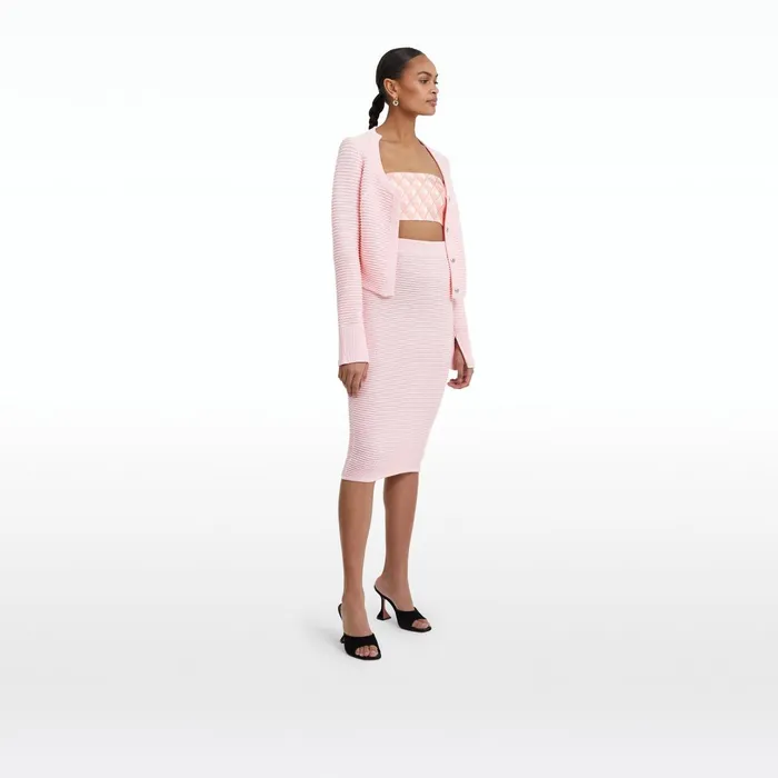 Safiyaa Karlotta Rosa Crochet Jacket Women Knitwear