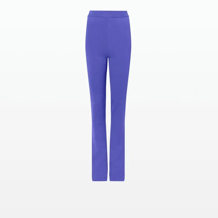 Safiyaa Khuno Anemone Blue Knit Trousers Women Trousers