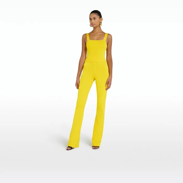 Safiyaa Khuno Canary Knit Trousers Women Trousers