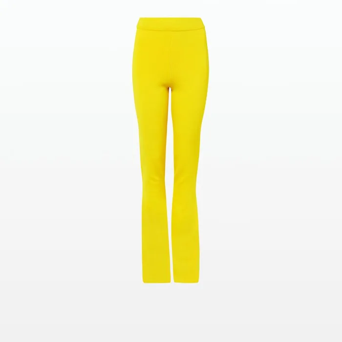 Safiyaa Khuno Canary Knit Trousers Women Trousers