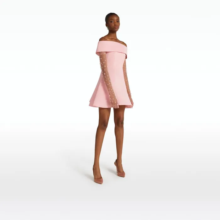 Safiyaa Krissty Peony Blush Mini Dress Women Dresses