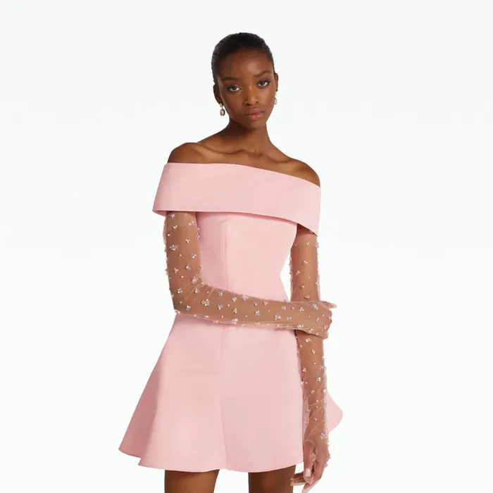 Safiyaa Krissty Peony Blush Mini Dress Women Dresses
