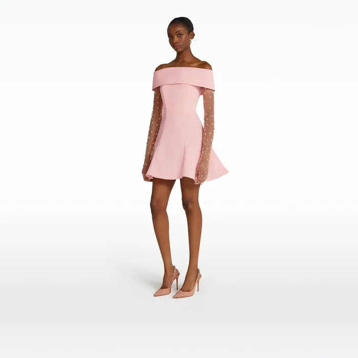 Safiyaa Krissty Peony Blush Mini Dress Women Dresses