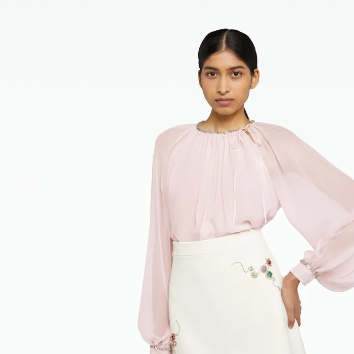 Safiyaa Laoise Barely Pink Top Women Tops