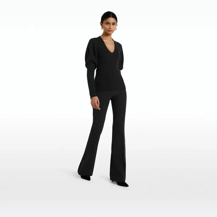 Safiyaa Laure Navy Knit Women Tops