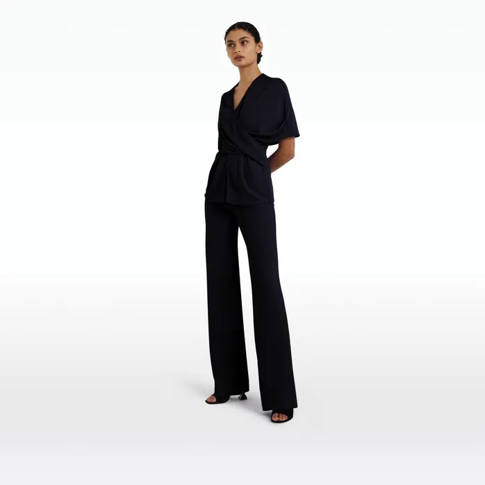 Safiyaa Lea Navy Trousers Women Trousers