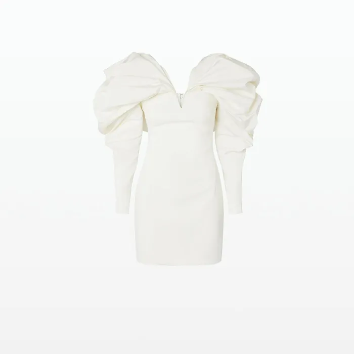 Safiyaa Lenna Ivory Short Dress Women Dresses