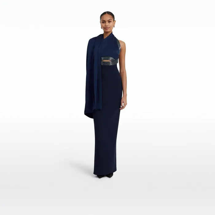 Safiyaa Lexi Maritime Long Dress Women Dresses