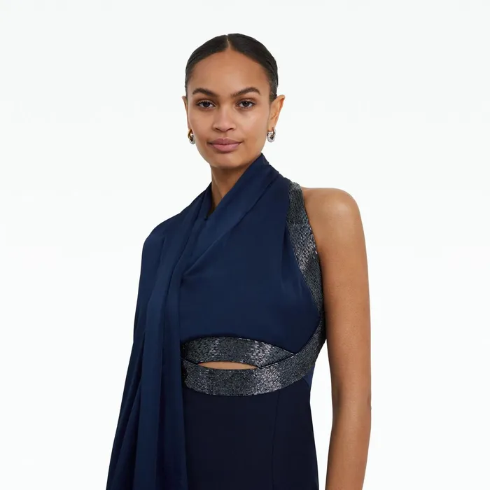 Safiyaa Lexi Maritime Long Dress Women Dresses
