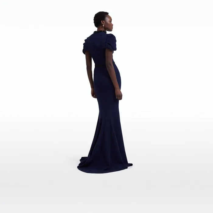 Safiyaa Logan Maritime Blue Long Dress Women Dresses