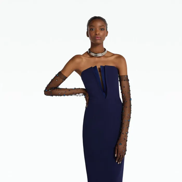 Safiyaa Lua Azurite Blue Long Dress Women Dresses