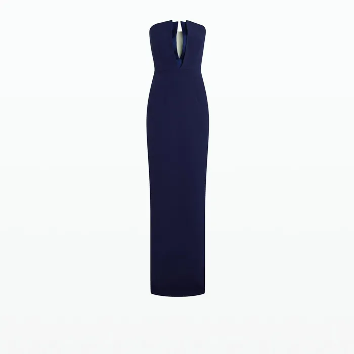 Safiyaa Lua Azurite Blue Long Dress Women Dresses