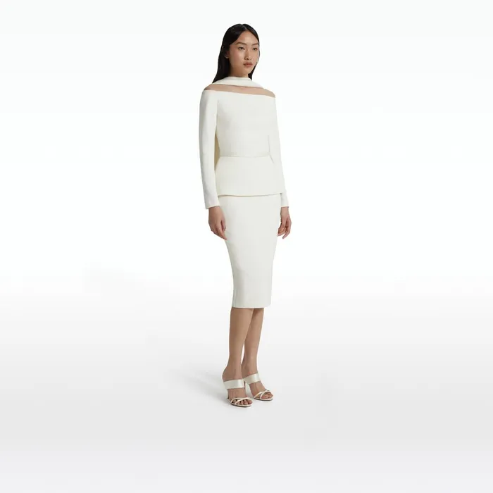 Safiyaa Lucile Tops In Ivory Women Tops