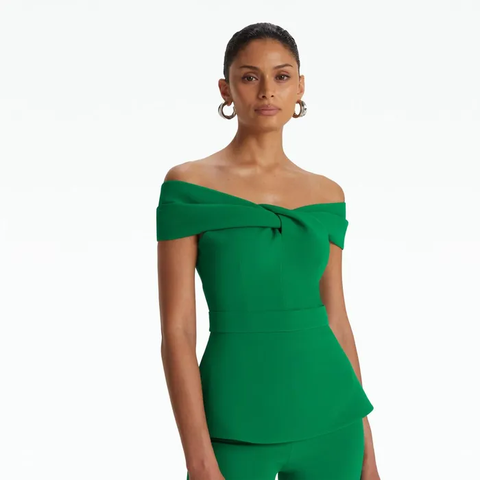 Safiyaa Mabel Emerald Top Women Tops