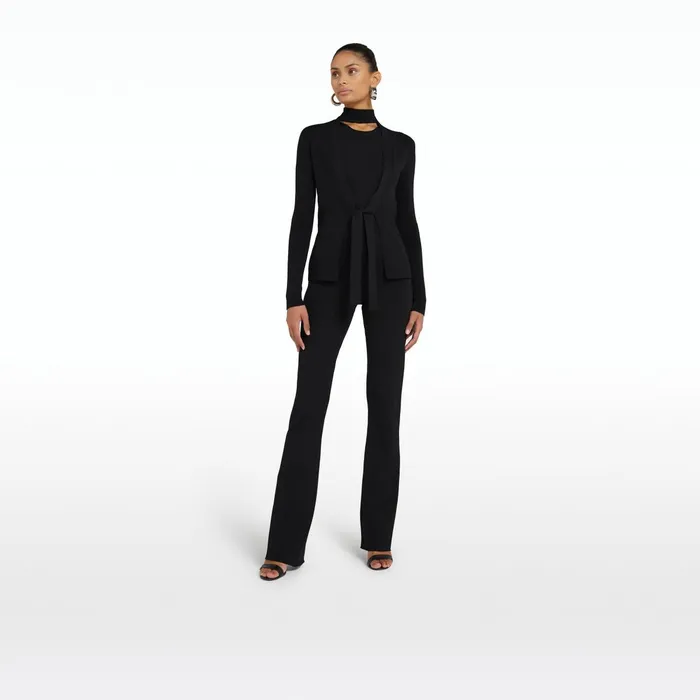 Safiyaa Mani Black Knit Cardigan Women Knitwear