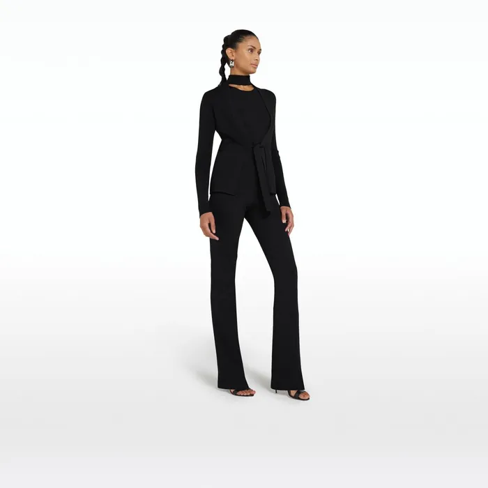 Safiyaa Mani Black Knit Cardigan Women Knitwear