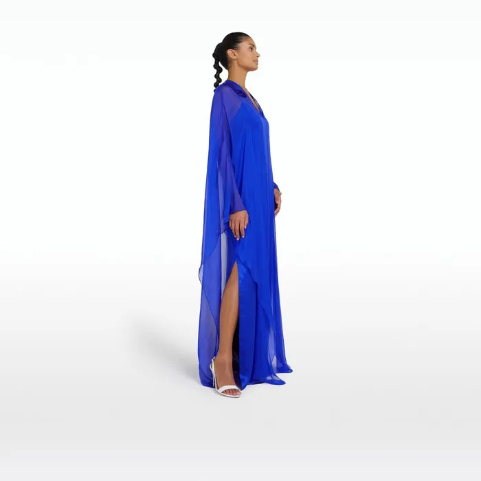 Safiyaa Marengo Azure Blue Long Dress Women Dresses