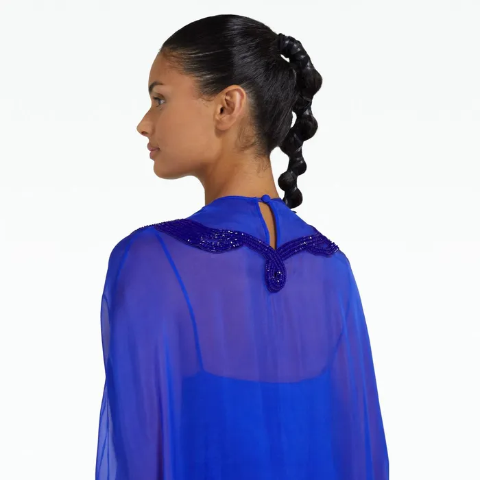 Safiyaa Marengo Azure Blue Long Dress Women Dresses