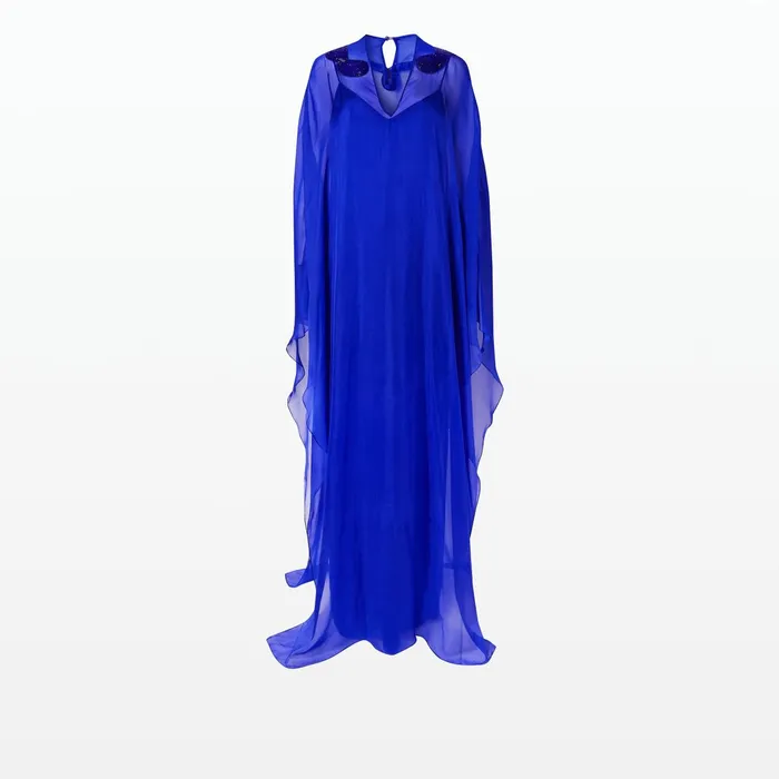 Safiyaa Marengo Azure Blue Long Dress Women Dresses
