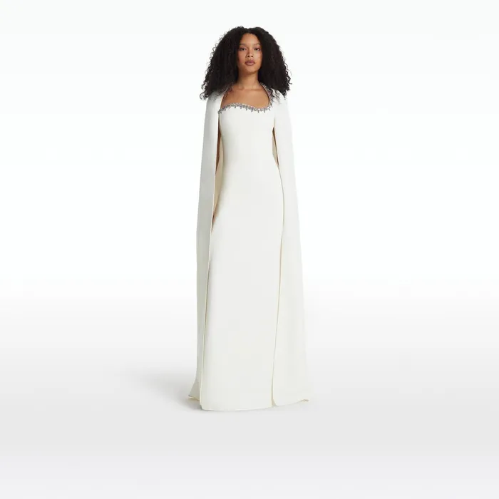 Safiyaa Mattia Ivory Long Dress Women Dresses