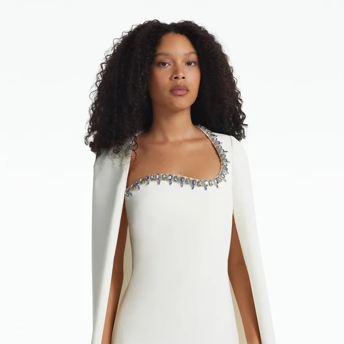 Safiyaa Mattia Ivory Long Dress Women Dresses