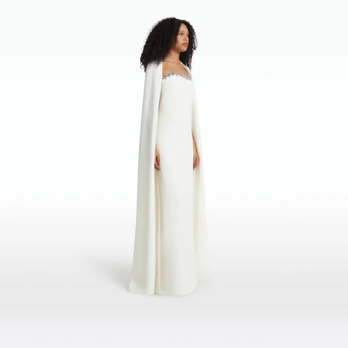 Safiyaa Mattia Ivory Long Dress Women Dresses