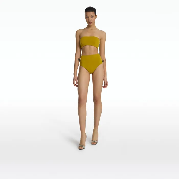 Safiyaa Mayrana Chartreuse Bikini Top Women Swimwear