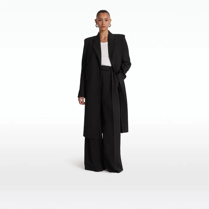 Safiyaa Melisso Black Coat Women Jackets Coats