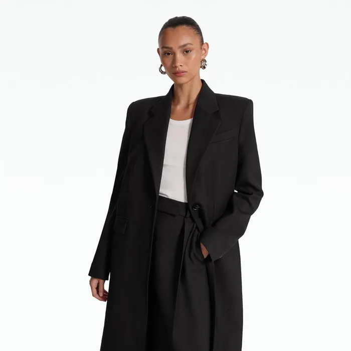 Safiyaa Melisso Black Coat Women Jackets Coats