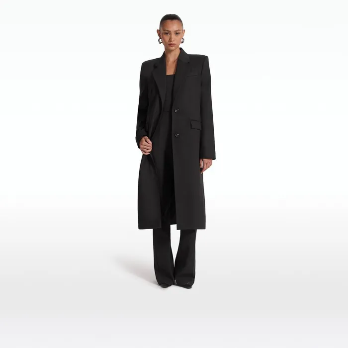Safiyaa Melisso Black Coat Women Jackets Coats