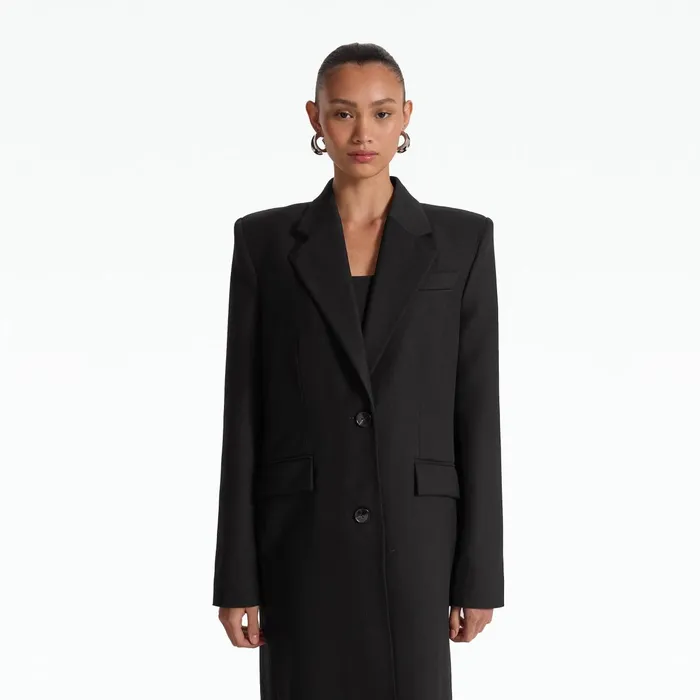 Safiyaa Melisso Black Coat Women Jackets Coats